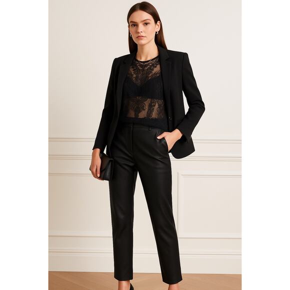 Isabel Marant Delicate Lace Sheer Long Sleeve Black Blouse Cotton Small - Picture 1 of 7